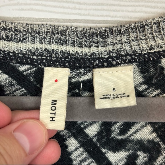MOTH Anthropologie Cable Knit Sweater Dress Size Small - Picture 4 of 9